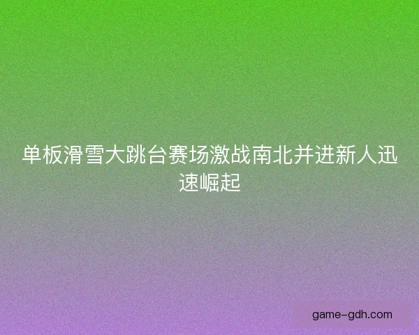 单板滑雪大跳台赛场激战南北并进新人迅速崛起 单板滑雪大跳台赛场激战南北并进新人迅速崛起